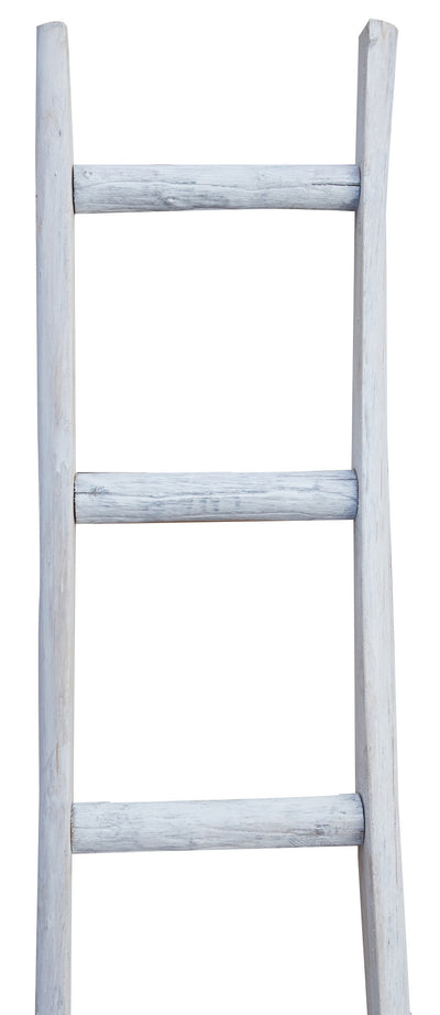 Biscottini Scala in legno finitura bianca anticata L44xPR8xH180 cm dimensioni Riproduce