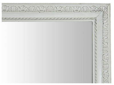 Biscottini Specchio Specchiera da parete e appendere verticale/orizzontale L72xPR4xH180 cm finitura bianca anticata.