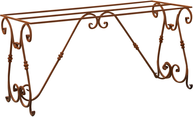 Biscottini Base tavolo in ferro pieno L150xPR60H74 cm. forgiato mano trattato, Offerta