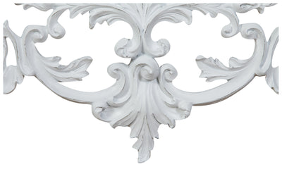 Biscottini MENSOLA A MURO IN LEGNO FINITURA BIANCA ANTICATA L46XPR17XH22 CM MADE IN ITALY