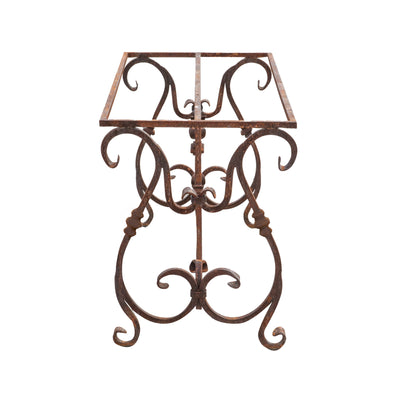 Biscottini Base tavolo in ferro pieno L130xPR60xH74 cm. forgiato mano trattato, Offerta