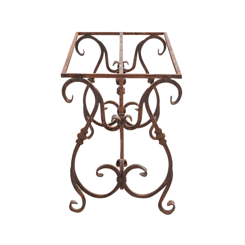 Biscottini Base tavolo in ferro pieno L130xPR60xH74 cm. forgiato mano trattato, Offerta