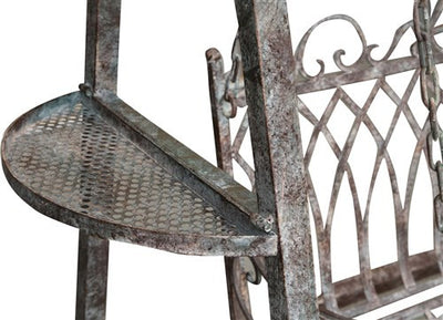 Biscottini Dondolo a tre posti in ferro battuto finitura ruggine anticata Molto stabile