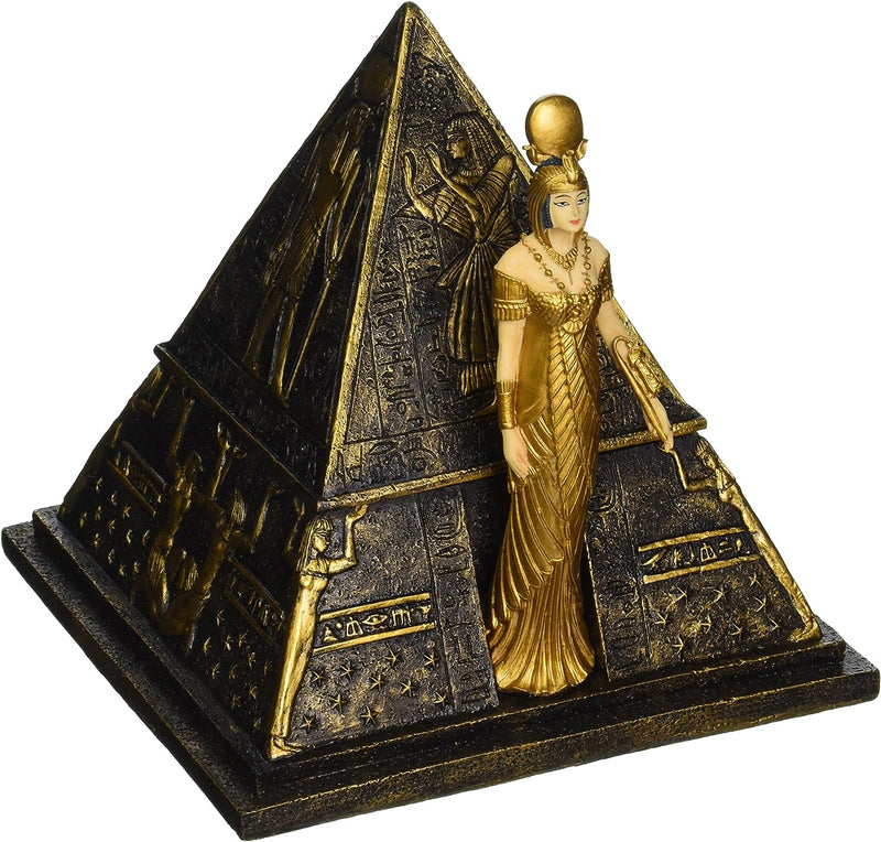 Design Toscano Egiziano Décor Trinket - Egiziano dea Iside Piramide Jewelry Box - Statue egizie