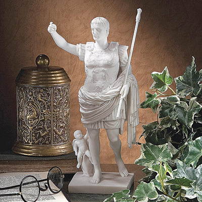 Design Toscano Statua in Marmo Sintetico Augusto di Prima Porta