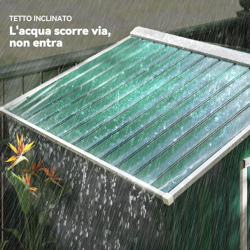 Casetta da Giardino Porta Utensili in Lamiera di Acciaio, Capanno da Giardino in Acciaio con Porte Scorrevoli, 213x130x185cm, Verde