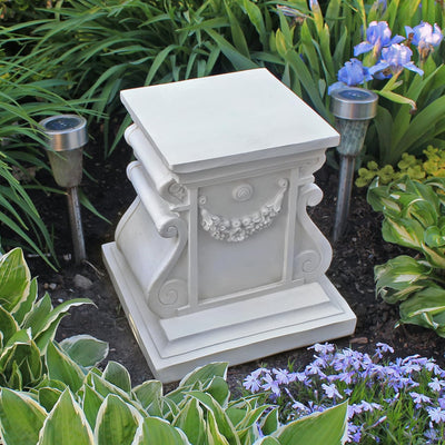 Design Toscano Statuario Classico Piedistallo da Giardino Base per Rialzo, poliresina, Pietra Antica, Media 30,5 cm