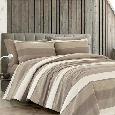 Dorian Home, Completo Letto 1 Piazza e Mezza 100% Cotone, Completo Lenzuola 130 x 200, Formato da Lenzuolo Sotto, Lenzuolo Sopra e una Federa, Made in Italy, Garda Beige