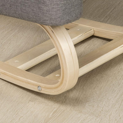 Sedia Ergonomica con Inginocchiatoio in Legno di Betulla, Sedia Posturale con Cuscino in Gommapiuma e Poliestere per Casa e Ufficio, Grigio