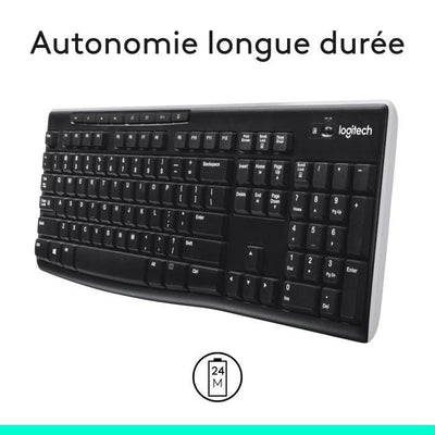 Tastiera wireless LOGITECH K270 - Azerty - PC / Mac - Nera