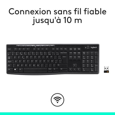 Tastiera wireless LOGITECH K270 - Azerty - PC / Mac - Nera
