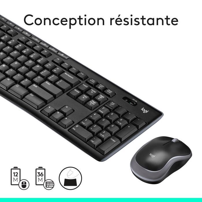 Kit tastiera mouse LOGITECH MK270 - Wireless - QWERTY