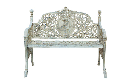 Biscottini Panchina Liberty in ghisa finitura anticata Molto Robusta, stabile Offerta