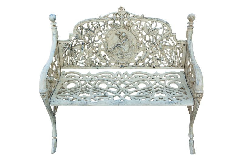 Biscottini Panchina Liberty in ghisa finitura anticata Molto Robusta, stabile Offerta