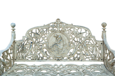 Biscottini Panchina Liberty in ghisa finitura anticata Molto Robusta, stabile Offerta