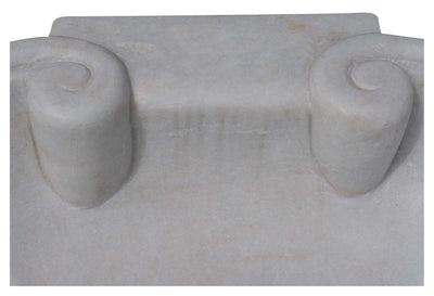 Biscottini Lavandino in marmo bianco L62xPR46xH18 cm Vasca realizzata completamente