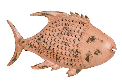 Biscottini Pesce porta candela in ferro dipinto a mano Originale lanterna forma Offerta