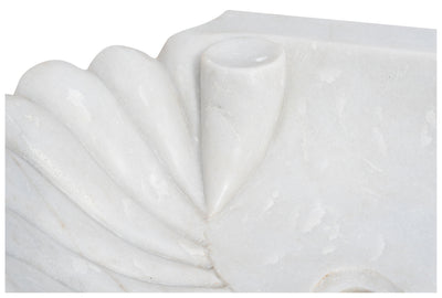 Biscottini Lavandino a conchiglia in marmo bianco L64xPR50xH12 cm