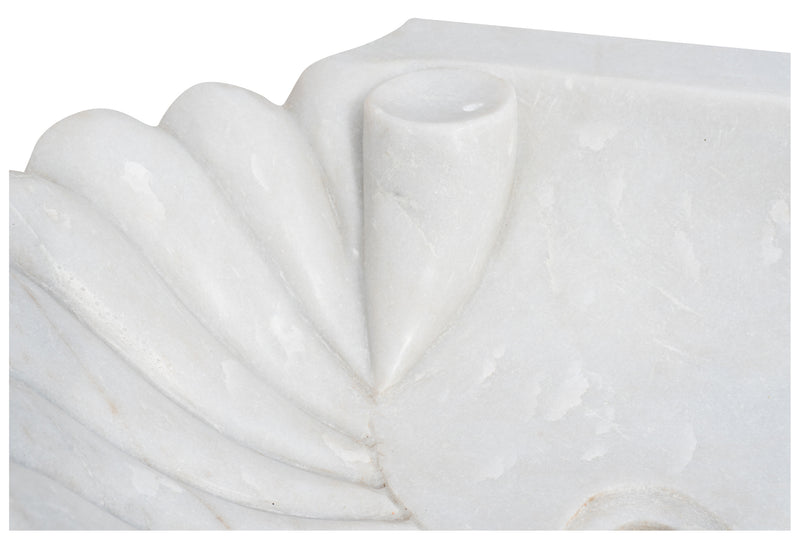 Biscottini Lavandino a conchiglia in marmo bianco L64xPR50xH12 cm