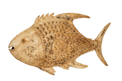 Biscottini Pesce porta candela in ferro dipinto a mano Originale lanterna forma Offerta