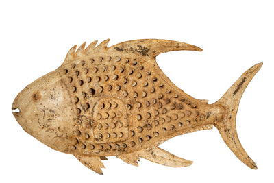 Biscottini Pesce porta candela in ferro dipinto a mano Originale lanterna forma Offerta
