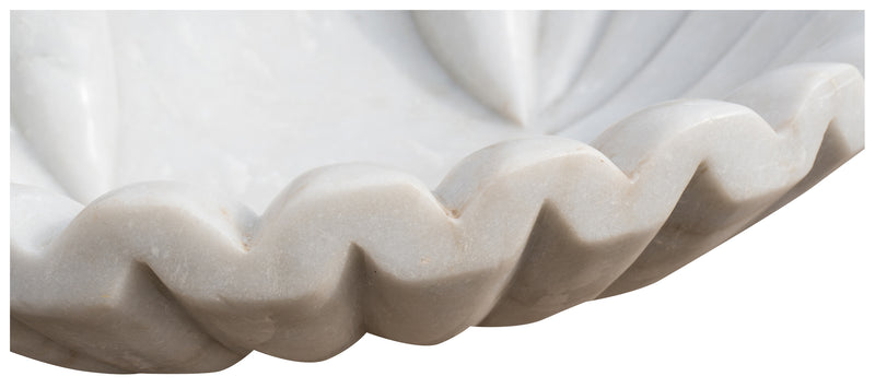 Biscottini Lavandino a conchiglia in marmo bianco L64xPR50xH12 cm
