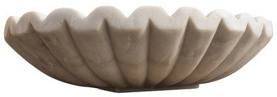 Biscottini Lavandino a conchiglia in marmo bianco L64xPR50xH12 cm