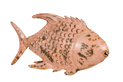 Biscottini Pesce porta candela in ferro dipinto a mano Originale lanterna forma Offerta