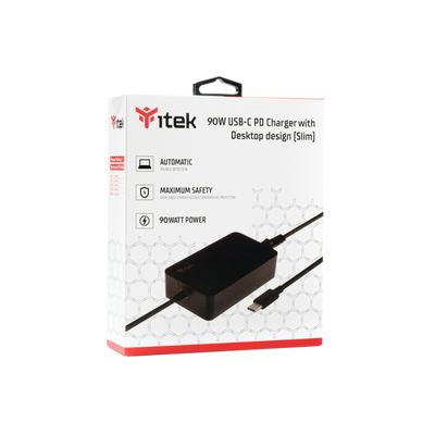 Alimentatore Universale per Notebook e Dispositivi USB-C- PD - 90W- Slim Design