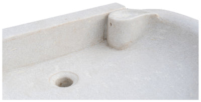 Biscottini Lavandino in marmo bianco L75xPR54xH15 cm Vasca realizzata completamente