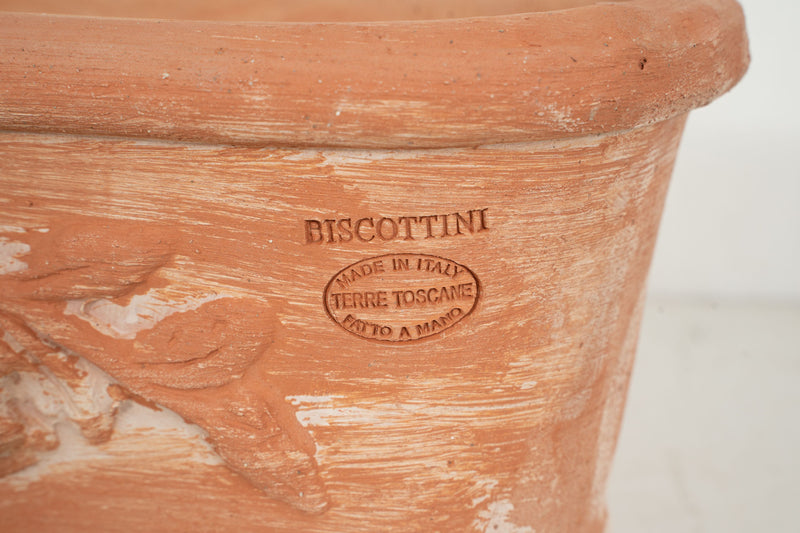 Biscottini Cassetta cesta in Terracotta 100% Made in Italy interamente Lavorata a Mano
