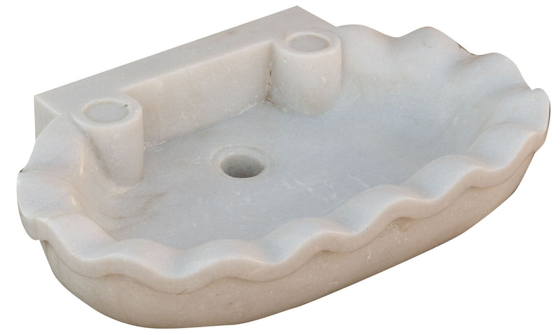 Biscottini Acquaio in marmo bianco L58xPR39xH13 cm Vasca realizzata completamente