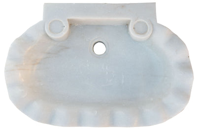 Biscottini Acquaio in marmo bianco L58xPR39xH13 cm Vasca realizzata completamente