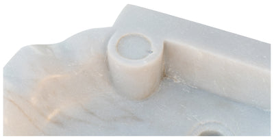 Biscottini Acquaio in marmo bianco L58xPR39xH13 cm Vasca realizzata completamente