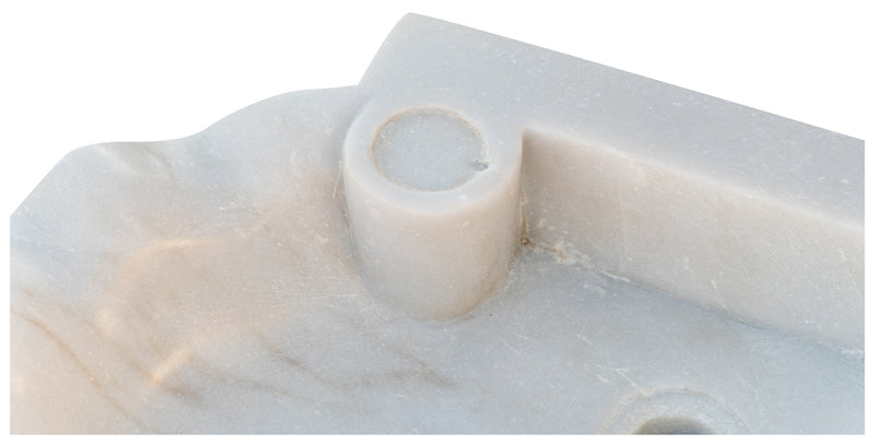 Biscottini Acquaio in marmo bianco L58xPR39xH13 cm Vasca realizzata completamente