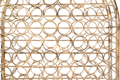 Biscottini Mobile cantina in ferro battuto pieno finitura bianca anticata Portabottiglie