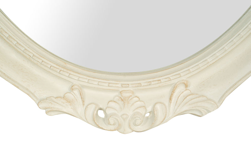 Biscottini SPECCHIERA DA PARETE IN LEGNO FINITURA BIANCA ANTICATA MADE IN ITALY Specchio