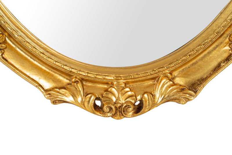 Biscottini SPECCHIERA DA PARETE IN LEGNO FINITURA FOGLIA ORO ANTICATO MADE IN ITALY