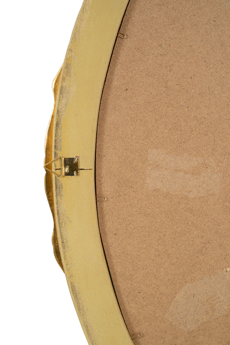 Biscottini SPECCHIERA DA PARETE IN LEGNO FINITURA FOGLIA ORO ANTICATO MADE IN ITALY