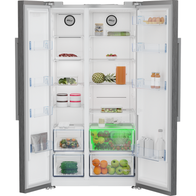 Beko Frigo Side By Side No Frost 640lt F 91cm Inox F Gn163130ptn