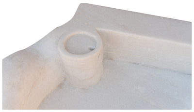 Biscottini Lavandino in marmo bianco L60xPR50xH13 cm Vasca realizzata completamente