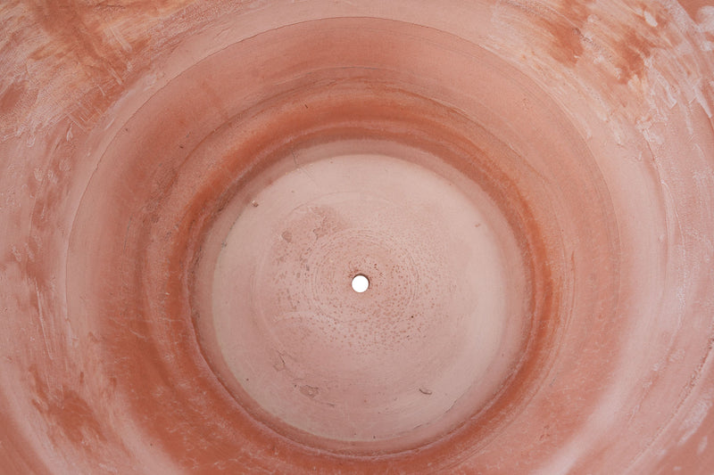 Biscottini Vaso in terracotta Galestro festonato 100% Made in Italy, interamente fatto a mano