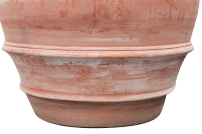 Biscottini Vaso in terracotta Galestro festonato 100% Made in Italy, interamente fatto a mano