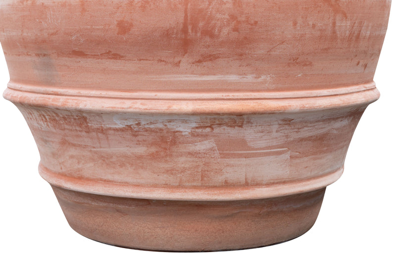 Biscottini Vaso in terracotta Galestro festonato 100% Made in Italy, interamente fatto a mano