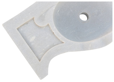 Biscottini Lavandino in marmo bianco L70xPR33xH17 cm Vasca realizzata completamente