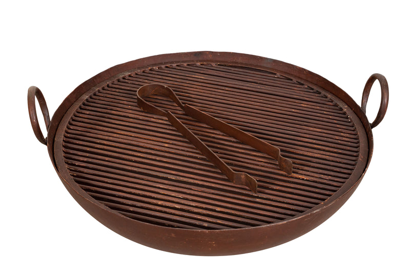 Biscottini VECCHIO CONTENITORE IN FERRO BATTUTO CON GRIGLIA E PINZA