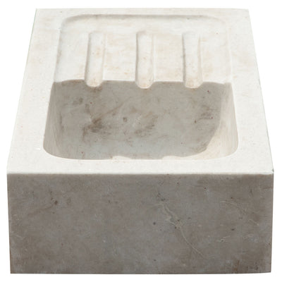 Biscottini Acquaio in marmo bianco L82xPR41xH18 cm Vasca realizzata completamente