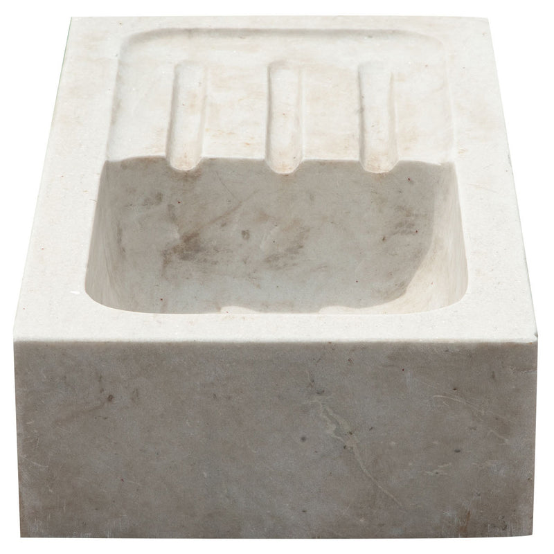 Biscottini Acquaio in marmo bianco L82xPR41xH18 cm Vasca realizzata completamente