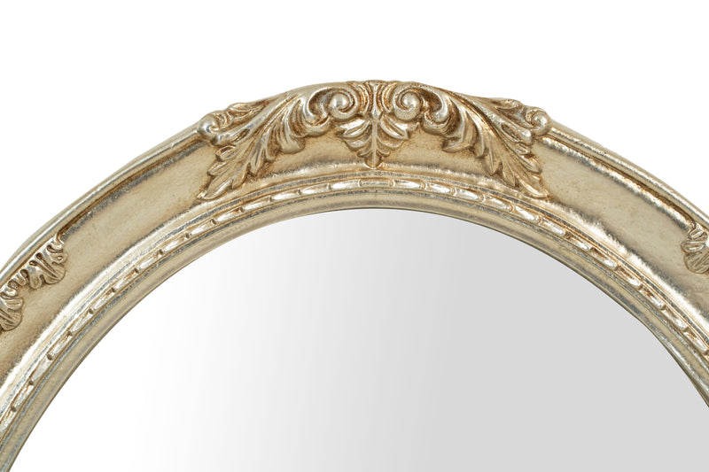 Biscottini SPECCHIERA DA PARETE IN LEGNO FINITURA FOGLIA ARGENTO ANTICO MADE IN ITALY