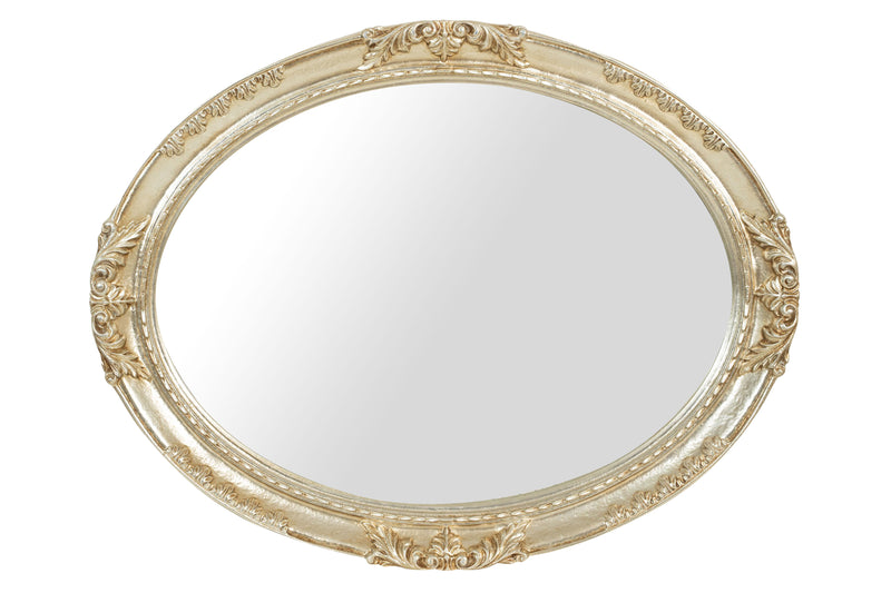 Biscottini SPECCHIERA DA PARETE IN LEGNO FINITURA FOGLIA ARGENTO ANTICO MADE IN ITALY